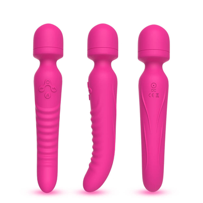 Doppelende Massager-intelligenter Heizung Handelsstabs-weicher Hals Dildo-Vibrator