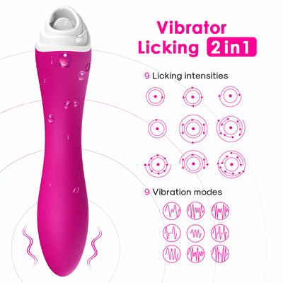 Dildo-Vibrator-Zunge Licker-Anreger, wasserdichter Vagina-Anregung Massager