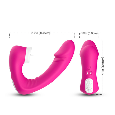 Weibliche 2 in 1 Sex-Zunge, die Vibrator, erwachsenes Neuheit Clit-Sexspielzeug leckt