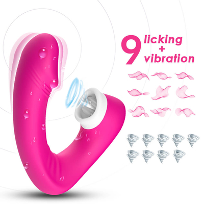 Weibliche 2 in 1 Sex-Zunge, die Vibrator, erwachsenes Neuheit Clit-Sexspielzeug leckt