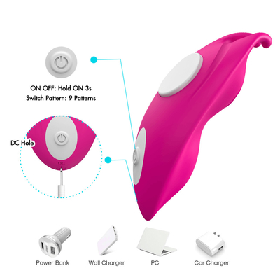 Wasser-beständiger magnetisches Clip-persönlicher Schlüpfer-Vibrator Bunny Clitoris Stimulation