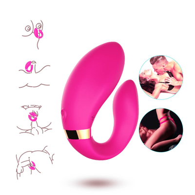 Doppelbewegungserschütterung Foreplay neckende Massager-Fernschwingungens-erwachsene Paar-Spielwaren