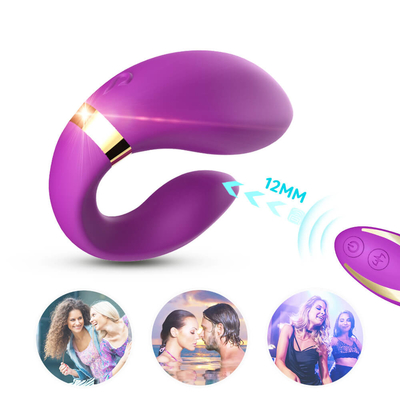 Doppelbewegungserschütterung Foreplay neckende Massager-Fernschwingungens-erwachsene Paar-Spielwaren