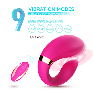 Doppelbewegungserschütterung Foreplay neckende Massager-Fernschwingungens-erwachsene Paar-Spielwaren
