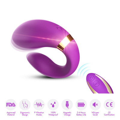 Doppelbewegungserschütterung Foreplay neckende Massager-Fernschwingungens-erwachsene Paar-Spielwaren