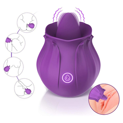 Blumen-Mundzunge, die Vibrator leckt
