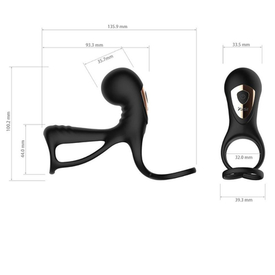 Männlicher Penis-Ring wieder aufladbare anale Perlen-Penis-Ring Sex Toy Silicone Wearables