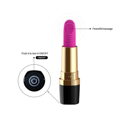 Schwarzer Rose Clit Stimulator Whisper Quiet-Anfänger-Lippenstift-Vibrator