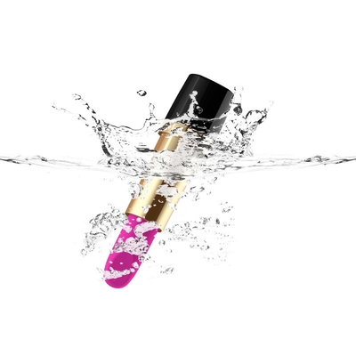 Schwarzer Rose Clit Stimulator Whisper Quiet-Anfänger-Lippenstift-Vibrator