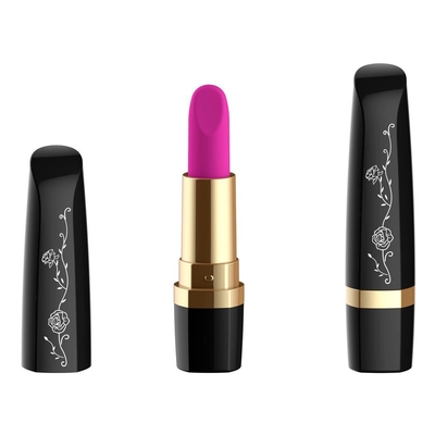 Schwarzer Rose Clit Stimulator Whisper Quiet-Anfänger-Lippenstift-Vibrator