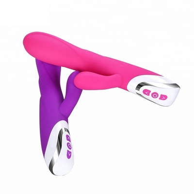 80 Minute-doppelter Kaninchen-Vibrator Dildo mit Clit-Vibrator-Liebe Toy For Lady 213*64*38mm