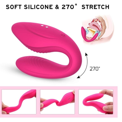C formen tragbaren Vibrator G-Stellen-Vibrator-Sex-Toy Wireless Remote Control Coupless Clit