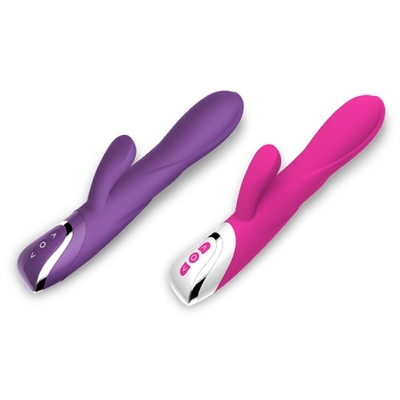 213mm wieder aufladbarer Kaninchen-Vibrator-Sex-Toy Double Motor Pink Lady-Vibrator