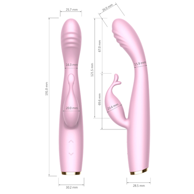 Drahtloser G-Stellen-weicher analer Vibrator-weiblicher Doppelbewegungsstiller Kaninchen-Vibrator