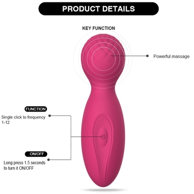 12 Modi starker Hand-Handelsstab Massager-Hals-hinterer drahtloser Körper Massager
