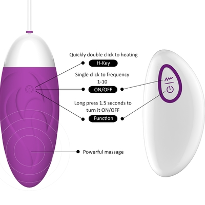 Stiller wasserdichter vibrierender Ei-Sex-Toy Massage Eggs Bullet Egg-entferntvibrator
