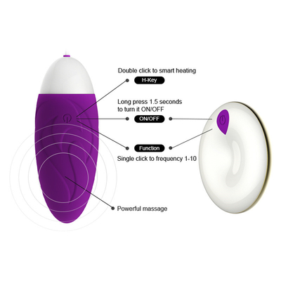 Gesundheits-Sicherheits-vibrierender Ei-Sex Toy Comfortable Purple Egg Vibrator 87*33*33mm