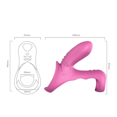 Doppelter vibrierender Hahn-Ring der Motor40dbs, Batterie 280mAh Li männlicher Penis-Vibrator