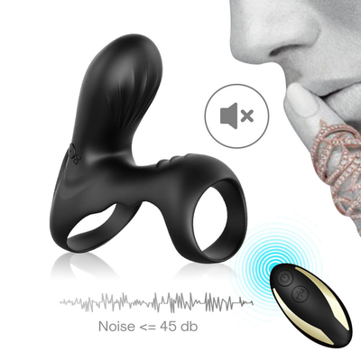 Doppelter vibrierender Hahn-Ring der Motor40dbs, Batterie 280mAh Li männlicher Penis-Vibrator