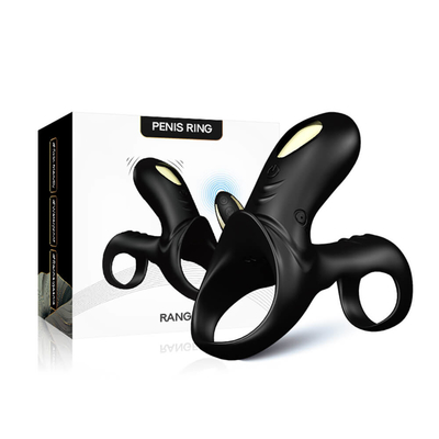 Doppelter vibrierender Hahn-Ring der Motor40dbs, Batterie 280mAh Li männlicher Penis-Vibrator