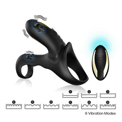 Doppelter vibrierender Hahn-Ring der Motor40dbs, Batterie 280mAh Li männlicher Penis-Vibrator