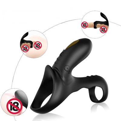 Doppelter vibrierender Hahn-Ring der Motor40dbs, Batterie 280mAh Li männlicher Penis-Vibrator