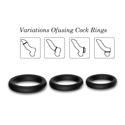 Drei in einer großen Größe 52mm des Silikon Glans-Hahn-Ring-IPX7 für Verzögerungs-Ejakulation