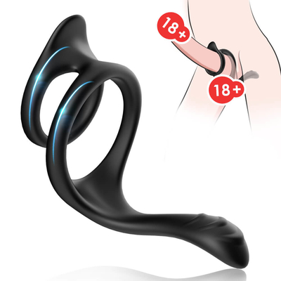 Doppelte Silikon-Penis-Aufrichtungs-Ringe Schleifen-Penis-Ring Sex Toys 80x70x50mm volle