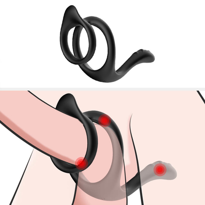 Doppelte Silikon-Penis-Aufrichtungs-Ringe Schleifen-Penis-Ring Sex Toys 80x70x50mm volle