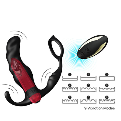 Penis-Hahn-Ring Anal Vibrator Prostate Massager-Sex Toy For Men Masturbator